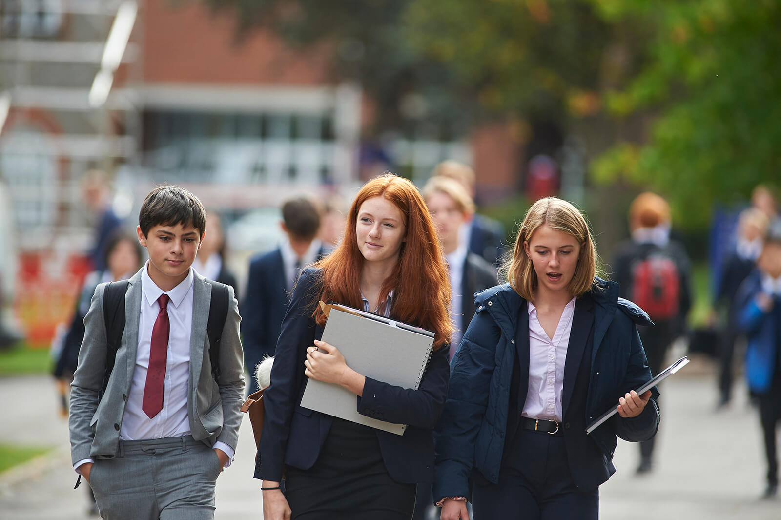 Pupils walking together