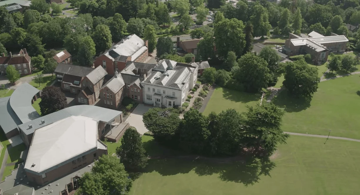 Drone view of the school