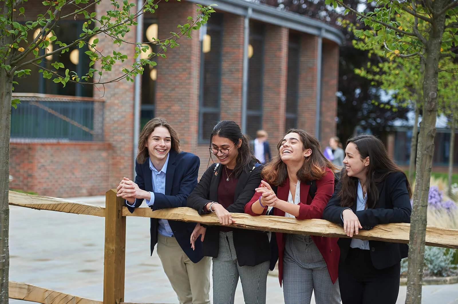Group of pupils laughing together