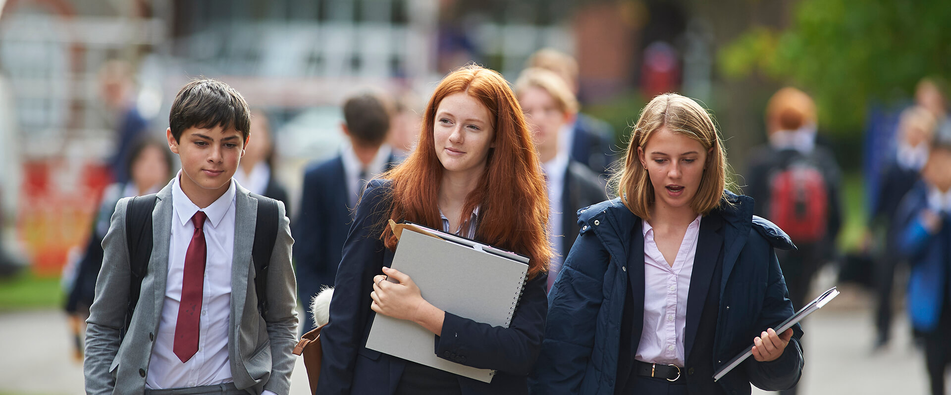 Pupils walking