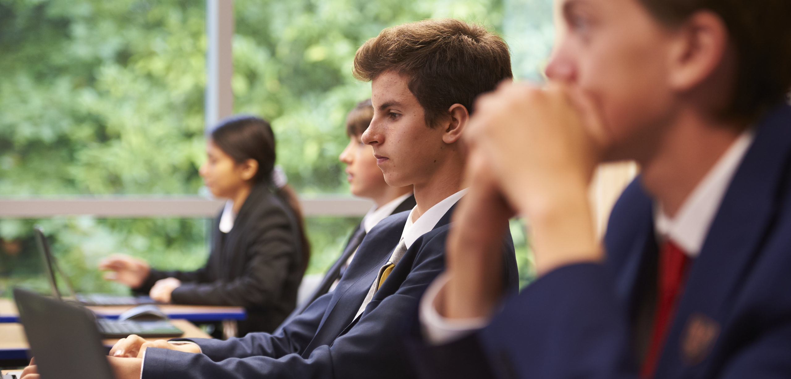 students sat in lesson