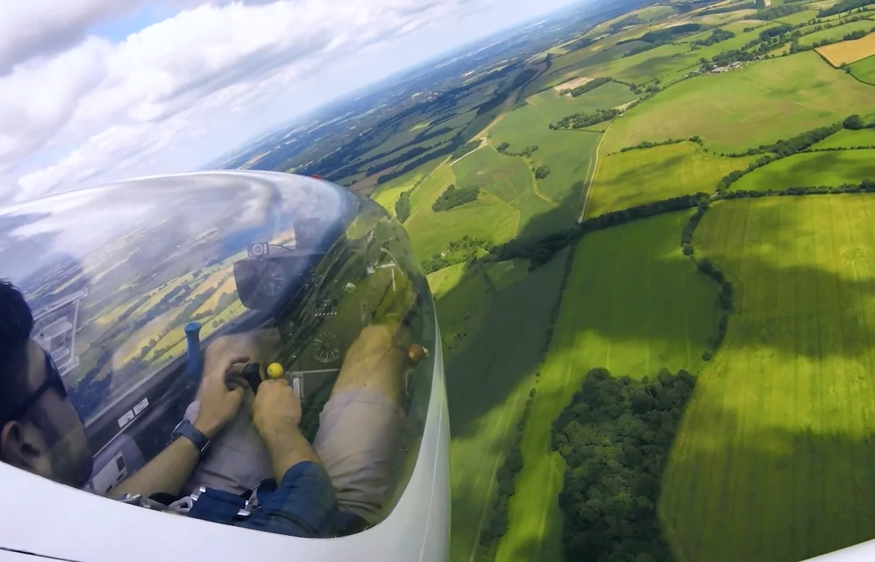 Aliaksei in his glider
