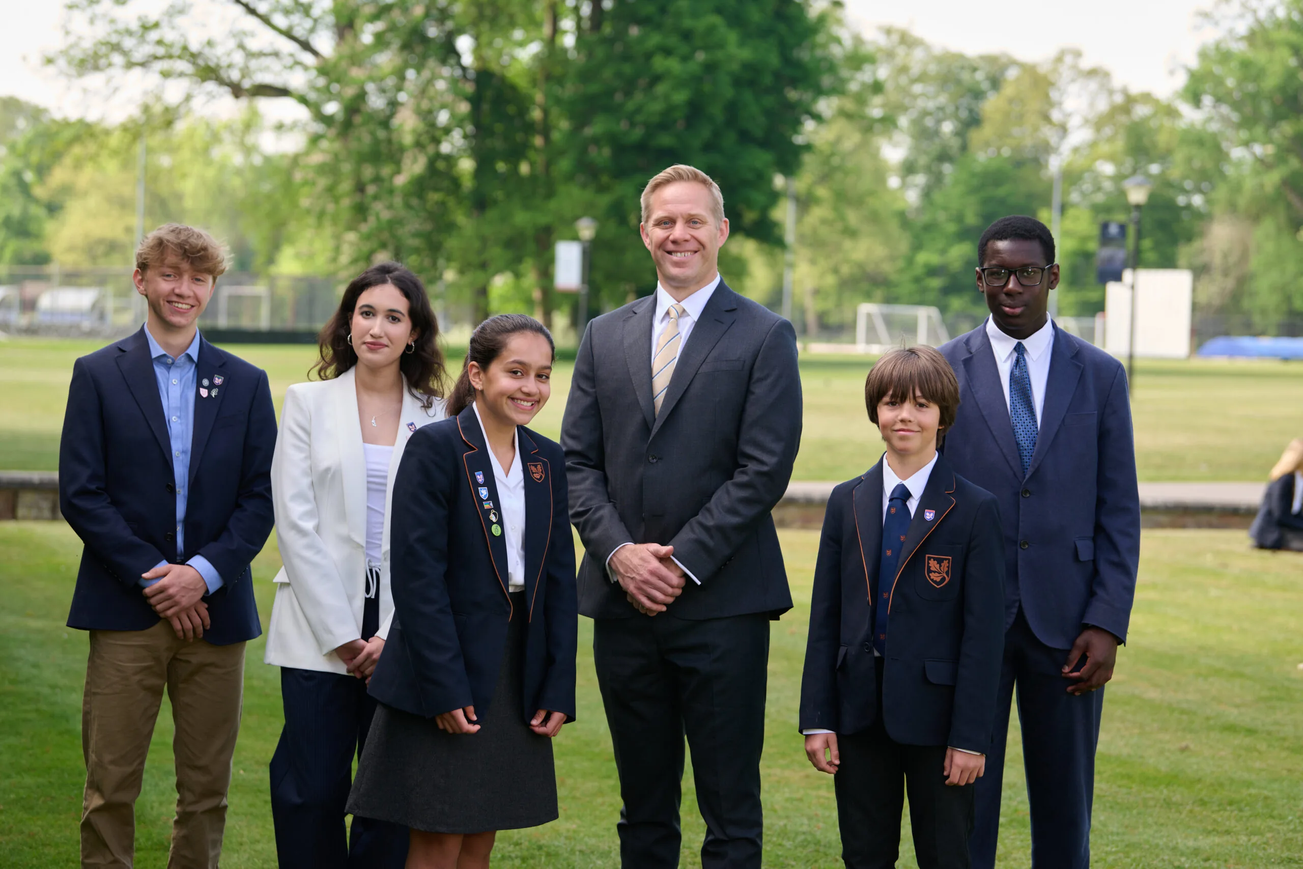 Luke with student group